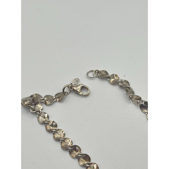 Sterling Silver 925 Necklace With Blue Gemstone Bead Pendant - Picture 5 of 7